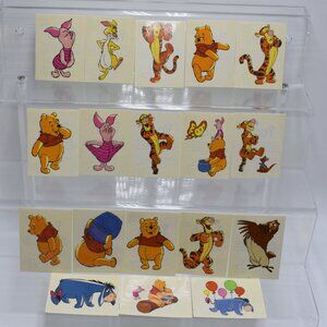 18 Vintage Stickers Disney Winnie the Pooh Tigger Piglet Eeyore Owl Panini
